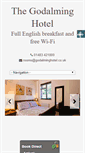 Mobile Screenshot of godalminghotel.co.uk